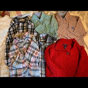 Boys long sleeve dress up shirt bundle